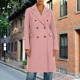thumbnail image 2 of Dasayo Trench Women Coat Business Work Long Pink Collared Office Peacoat Womens Shacket L, 2 of 6