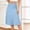 Blue, variant on Babysbule Women Skirts Women's Casual Fashion Solid Color Zipper Skirt Lace Navel Temperamental Commute Skirt