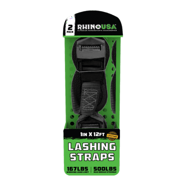 Rhino USA Lashing Straps, 2 Pack