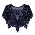 thumbnail image 1 of Women1920 Shawl Wrap Art Deco Sequin Beaded Evening Cape Bolero Flapper Cover Up, 1 of 9