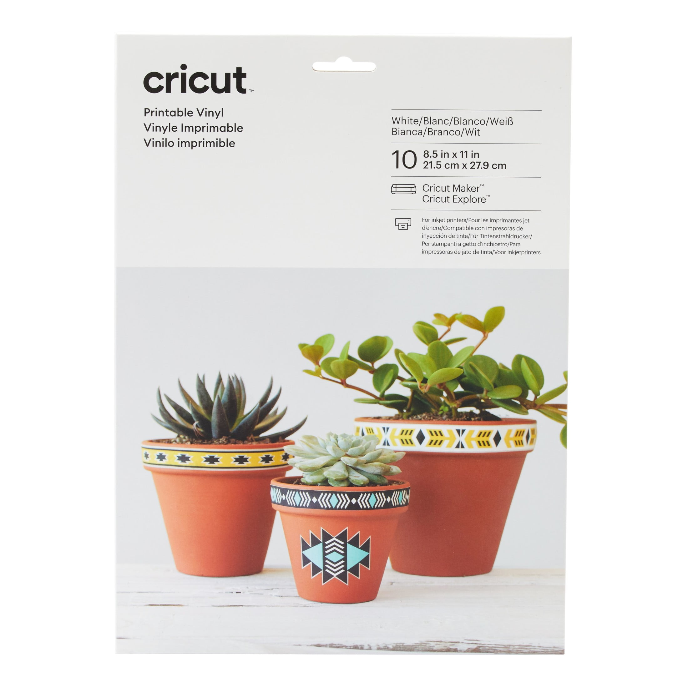 (2 pack) Cricut Printable Vinyl, 8.5" x 11"