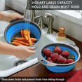 thumbnail image 3 of Foldable Set, Foldable Filter, 2-piece Food Grade Silica Gel Kitchen Filter, 1 Large And 1 Small, Very Suitable For Spaghetti, Vegetables And Fruits (, 3 of 4
