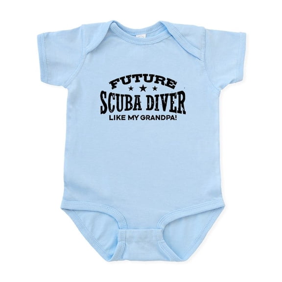 CafePress - Future Scuba Diver Like My Grandpa Infant Bodysuit - Baby Light Bodysuit, Size Newborn - 24 Months