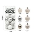 thumbnail image 3 of Clearance 24Pcs Christmas Balls Ornaments, Shatterproof Balls Baubles for Christmas Tree Decorations, Hanging Ball Ornaments for Xmas, Holiday, Wedding, Party Decor-2.36 In, 3 of 6