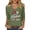 #06 Green, variant on Independence Day Shirt for Women United States 3/4 Sleeve Usa Flag Print V-Neck Comfy Tees Patriotic Stretchy Regular Fit Casual Spring T-Shirts,3XL,#06 White
