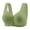 Green, variant on XRoczxe Women Front Closure Lace Bra Wide Shoulder Straps Wire Free Supportive Non Sag Comfort Everyday Underwear Multiple Solid Colors
