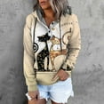 thumbnail image 2 of Sweat à Capuche d'Hiver pour Femmes, Pull de Mode Mi-Long, Blouse Ample Imprimée de Noël, Pull de Noël, Cardigan à Col Rond Chaud, 2 of 4