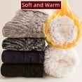 thumbnail image 3 of Men's 2 Pair Pack Slipper Socks with Grips Non Slip Soft Fuzzy Cozy Fleece Lined Cable Knit Socks for Cold Winter, 3 of 7