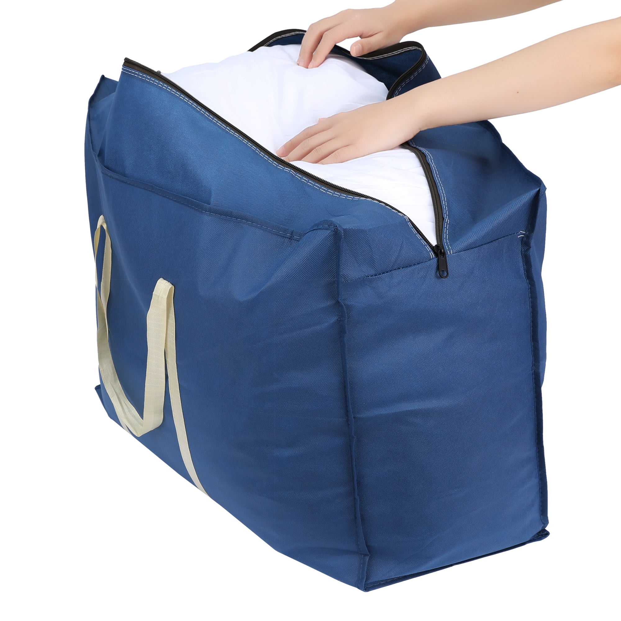 Unique Bargains 1 Pack Clothes Storage Bags Moving Bags Navy Blue 23*16*10in