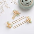 thumbnail image 1 of Beautiful Hair Side Comb Set Delicate Flower & Leaves Hairpin Chinese Style Hair Insert Comb Party Date Hair Jewelry, 1 of 2