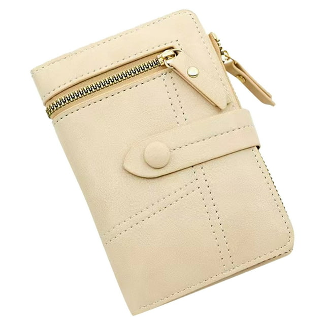 Huanglei Women Wallet Fashionable New Pattern Simple Solid Color Zipper Practical Wallet Lightweight