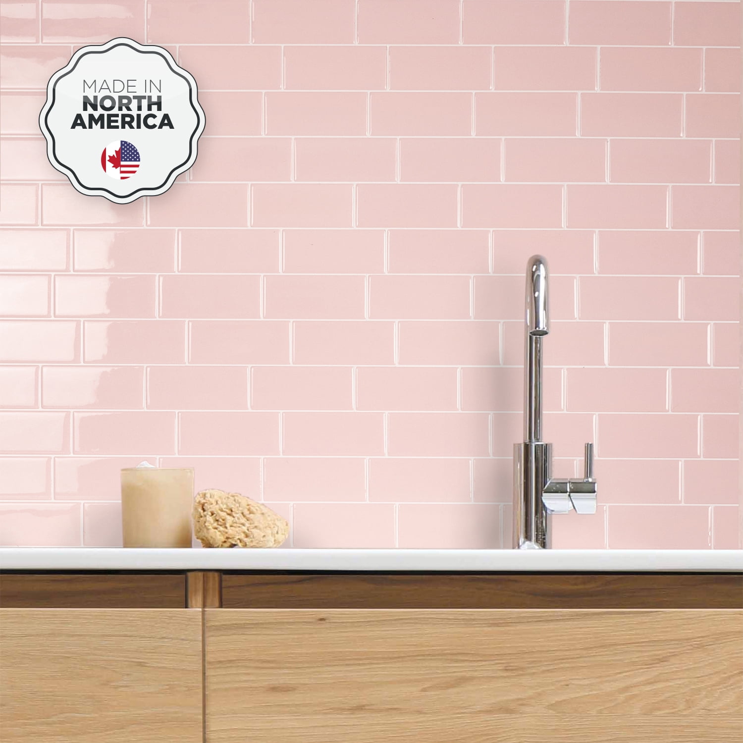 Smart Tiles 4-Pack 3D Vinyl Peel and Stick Backsplash 12" x 9" Wall Tiles