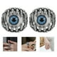 thumbnail image 4 of 2 anillos de calavera de demonio malvado con garra de dragón para hombre, estilo gótico, estilo motero, con ojos únicos para Halloween (azul), 4 of 7
