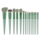 thumbnail image 1 of Pinceles de maquillaje profesionales NikouMX 13 piezas pinceles cosméticos profesionales verdes, 1 of 8