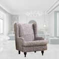 thumbnail image 5 of Stretch Wingback Slipcover Slipcovers for Wingback s Wing Cover Washable Polyester Non-Slip Furniture - A, 5 of 9
