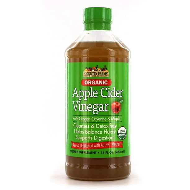 5 Pack Country Farms Apple Cider Vinegar Tonic with MOTHER 16 ounces each