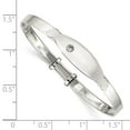 thumbnail image 3 of White Sterling Silver bracelet Bangle Cubic Zirconia CZ, 3 of 3