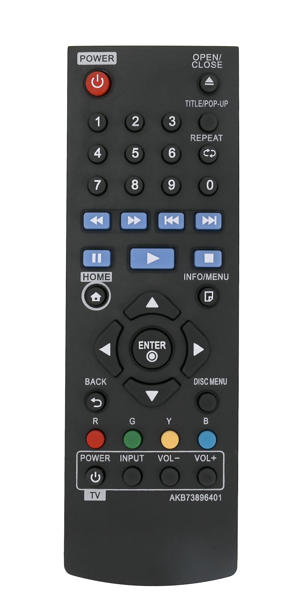 New AKB73896401 Remote control fit for LG BLU RAY DISC DVD PLAYER BP135 BP145 BP155 BP175 BP255 BP300 BP335W BP340 BP350 BPM25 BPM35 UP870 UP875 BP550