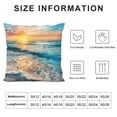 thumbnail image 5 of Orinice Sunset Waves Beach Graphic Decorative Cushion Throw Pillow Cover - Summer Short Plush, Zipper Closure, 1PC 20x20in, 5 of 5