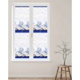 thumbnail image 2 of Window Privacy Film Blue Coastal Shell Stained Glass Window Film Decorative Sun Block Window Cover Nautical Starfish Seahorse Conch Window Clings Static Adhesive Sticker for Bathroom 23.6"x78.7", 2 of 6