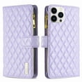thumbnail image 6 of Nalacover for iPhone 13 Pro Max 6.7 inch Zipper Wallet Case with Magnetic Clasp Flip Folio Kickstand 9 Card Slots Luxury Premium PU Leather and Soft TPU Shockproof with Wrist Strap Cover.Purple, 6 of 6