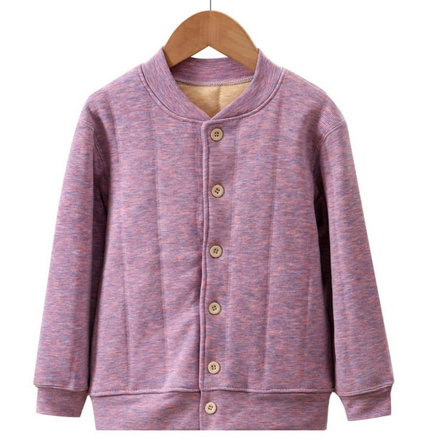 zbxnLI Teens Boys Girls Warm Jacket Fall Winter Long Sleeve Button down Open Front Outerwear Jackets
