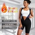 thumbnail image 4 of MISS COCOLI Sauna Suit for Women Sweat Vest Waist Trainer Workout Slimming Full Body Shaper Zipper Sleeveless, 4 of 8