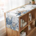 thumbnail image 6 of Table Runners 108 Inches Long Dress Scarves, Blue Eucalyptus Coastal Farmhouse Coffee/Dining/Kitchen Table Runner for Living Room, Beach Starfish Shell Nautical 13x108 Inch, 6 of 9