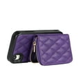 thumbnail image 4 of iPhone XR Wallet Case and Cover, Allytech Zipper Case with Card Holder Slot Crossbody Chain Strap Handbag Purse Wrist Strap Shockproof PU Leather Case for iPhone Xr 6.1", Purple, 4 of 6