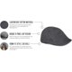 thumbnail image 5 of Gorra Scally Boston Scally Co The Scrapper Newsboy, plana, negra, 5 of 6