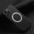 thumbnail image 1 of Frusde for iPhone 15 Pro Magnetic MagSafe Case Carbon Fiber Slim Durable Shockproof Business Case-Black, 1 of 6