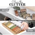 thumbnail image 2 of Kitchen Spice Drawer Organizer made with Acacia Wood, Space Saving 4 Tier Spice Drawer Inserts, 2 of 5
