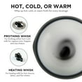 thumbnail image 2 of Ovente Electric Double Wall Insulated Non Stick Milk Frother and Steamer Hot & Cold 5 Ounce 10 Ounce Heated Capacity Warmer Whisker for Latte Cappuccino Espresso Coffee Hot Chocolate Black FR4810B, 2 of 8