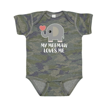 

Inktastic My Meemaw Loves Me Grandson Granddaughter Gift Baby Boy or Baby Girl Bodysuit