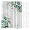 thumbnail image 2 of Flmtop Rideau de Douche Feuille Verte Feuille de Bananier Palmier Botanique Doublure de Rideau de Douche Rideaux de Douche Lavables à la Machine Installation Facile Rideaux de Douche de Bain avec Crochets pour Maison Salle de Bain Appartements Dortoirs, 2 of 10