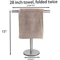 thumbnail image 7 of ZEN Bath Hand Towel Holder Standing, 13 Inch T-Shape Towel Bar Rack Stand, SUS304 Stainless Steel Brushed Finish,Tower Bar for Bathroom Kitchen Vanity Countertop, 7 of 7