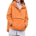 thumbnail image 5 of Fall Winter Women Long Sleeve Stand Collar Quilted Hoodies Puffer Jacket, 5 of 6