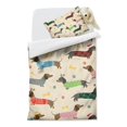 thumbnail image 2 of Colorful Funny Dachshund Duvet Cover and Pillowcase Set for Single Bedding, Bedroom Accessories for Kids Teens, 2 of 5
