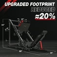 thumbnail image 4 of Syedee Adjustable Leg Press Machine with Calf Block, 2000LBS Capacity, Black, 230LBS Weight Plates, 4 of 7