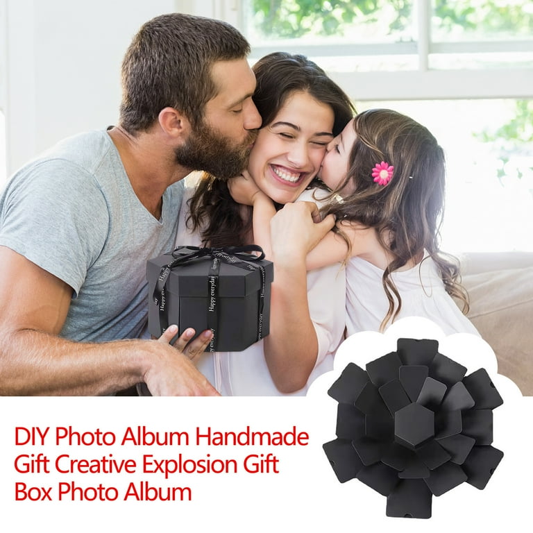 QTOCIO Home Decor, DIY C-reative Photo Box Hexagon Multi-layer