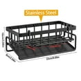 thumbnail image 6 of Sink Caddy with Removable Dishcloth Holder, Stainless Steel Black Kitchen Sink Organizer, Self-draining Sponge Holder, Sink Storage Rack for Kitchen Cleaning Supplies, 6 of 6