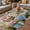 Green Blue Beige, variant on Spring Daisy Outdoor Rug for Patio/Deck/Porch, Non-Slip Large Area Rug 5 x 7 Ft, Flowers Farmhouse Leaves Floral Pots Countryside Indoor Outdoor Rugs Washable Area Rugs, Camping Rug Carpet Runner