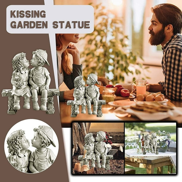 1pc Statue d'un couple en résine Romantique,Statue décoration