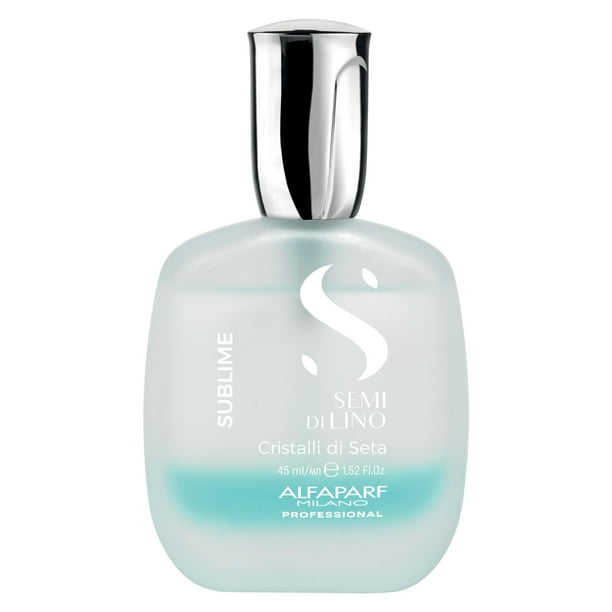 Alfaparf Milano Semi Di Lino Sublime Cristalli Di Seta Finishing Smoothing Serum for Fine Hair - Provides Shine and Protection - Professional Salon Quality - 1.52 fl. oz.