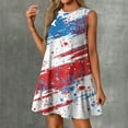 thumbnail image 5 of Dress Shirts, American Flag Casual Tank Sundress With Pockets 4Th Of July Boho Beach T-Shirts Round Neck Dresses Western For Women Grandmother Bride Dresses Jackets Dresses (XXL, Watermelon Red), 5 of 5