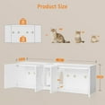 thumbnail image 7 of Huloretions Double Cat Litter Box Enclosure,Hidden Litter Box Furniture for 2 Cats,Wooden Litter Box Enclosure Furniture,Indoor Cat House,Side End Table, TV Stand,Wooden Kitty Litter Box Cabinet Furni, 7 of 7