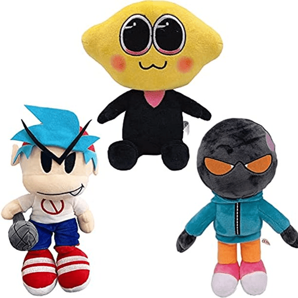 Friday Night Funkin Toy- FNF Whitty Plushy, FNF Boyfriend Plushie, Lemon Demon Plush, Friday