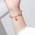 thumbnail image 3 of Pulsera de concha de piedra natural (tamaño 14-19 cm), pulsera con dijes de cristal de colores, pulsera elástica, joyería de piedras preciosas, 3 of 4