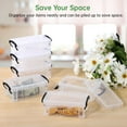thumbnail image 3 of 6 Pcs Mini Plastic Boxes, Small Clear Storage Containers with Locking Lids, Clear Plastic Organizers for Crafts, Stationery, Jewelry, Sewing, Multipurpose Cases for Accessories, 3 of 7