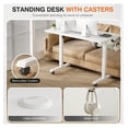 thumbnail image 5 of SONGMY Electric Standing Desk, 47 x 24 Inches Height Adjustable Desk with Removable Casters, Home Office Computer Desk (White), 5 of 7